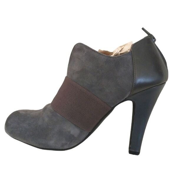 Gianni Bini Women's Zippered Boots Booties Gray Suede 7.5 Academia Y2K - Picture 6 of 12